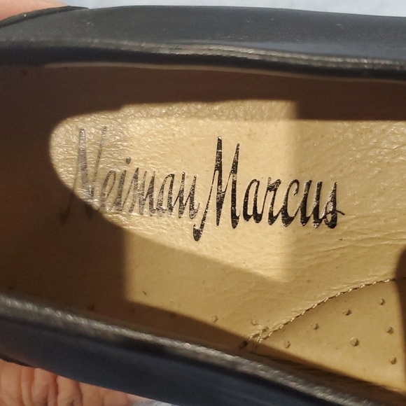 Neiman Marcus brown and black suede leather loafer main image 5